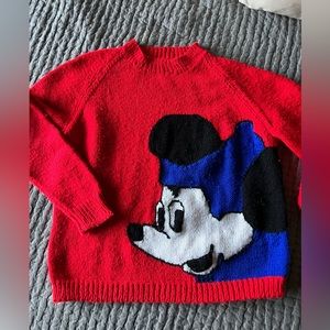 Vintage HAND MADE Mickey Mouse Sweater